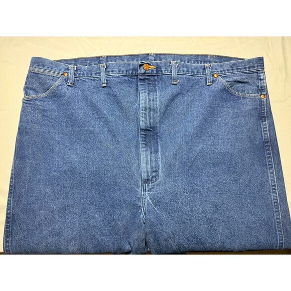 Wrangler Men's 13MWZX Regular Fit Straight Leg Western Blue Jeans - Size 52x33.5 - Picture 5 of 6